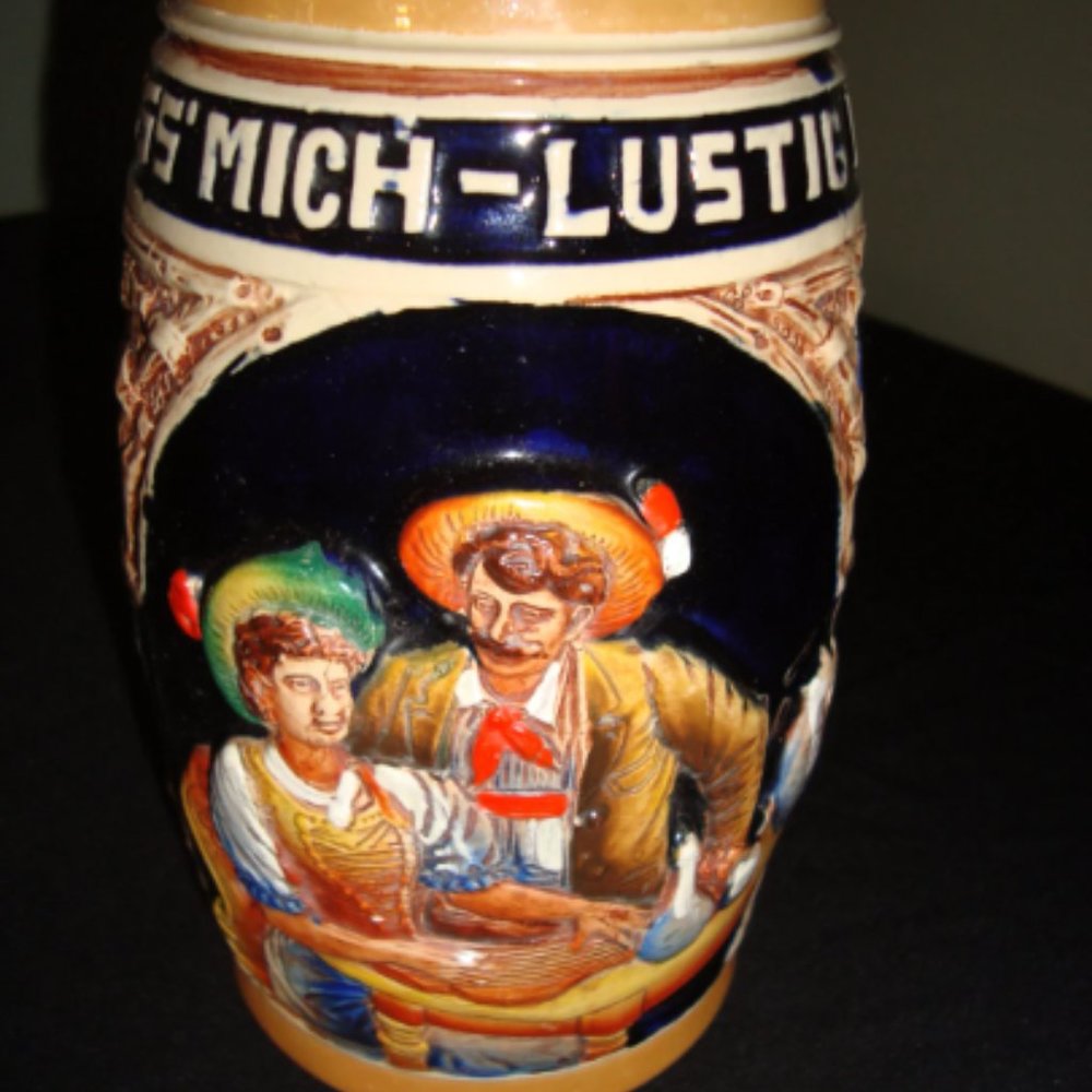 Original KING BEER STEIN Beer Mug Draft Beer Pottery Mug Barware Cup